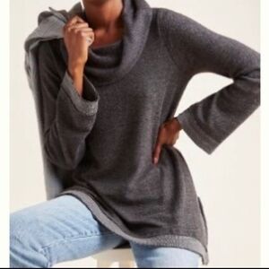 Anthro Maeve Gray Risa Hacci Tunic Sweater XS